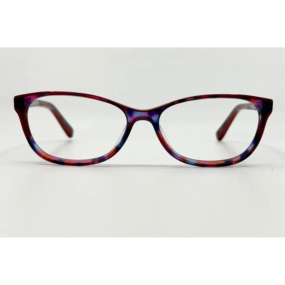Runway Couture Eyeglasses Women Red Multi RCE-281 Full Rim Cat Eye 53-15-135